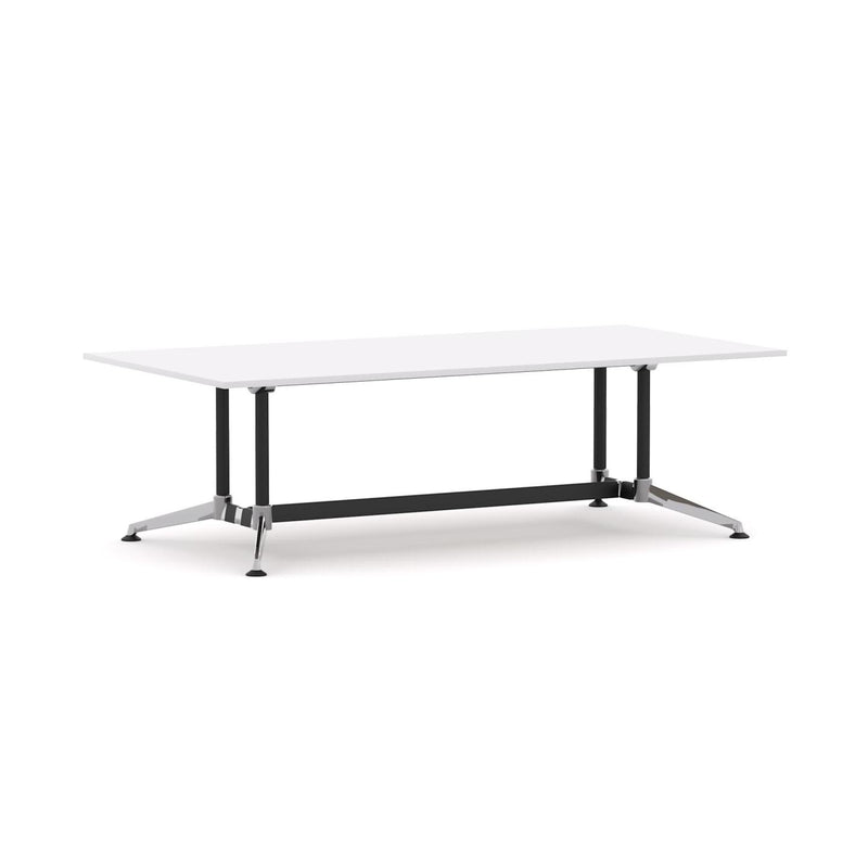 Modulus Boardroom Table Single Span, Twin Post Collar LegPoles withAlloy Feet