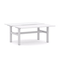Agile Fixed Rectangle 2-Person Double-sided Desk Workstation