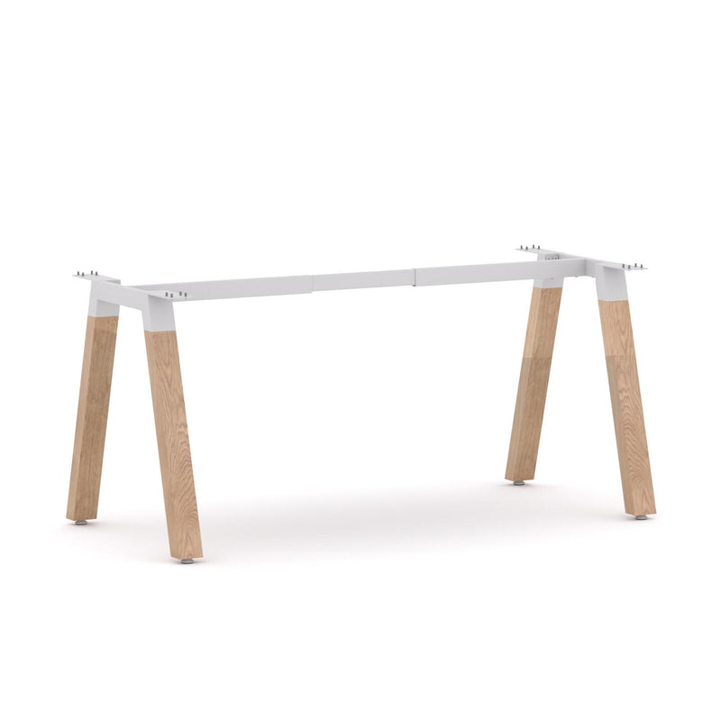Plantation Straight Workstation Oak Frame Only