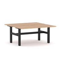 Agile Fixed Rectangle 2-Person Double-sided Desk Workstation