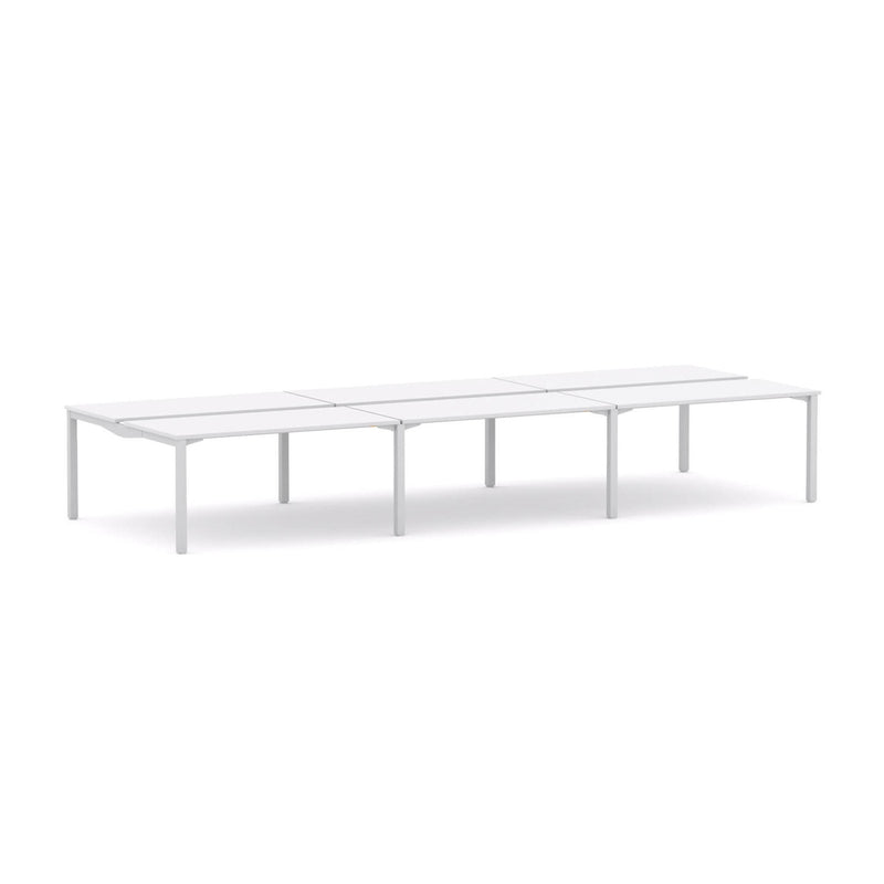 Axis Stretch 6-Person Double-sided Desk Workstation