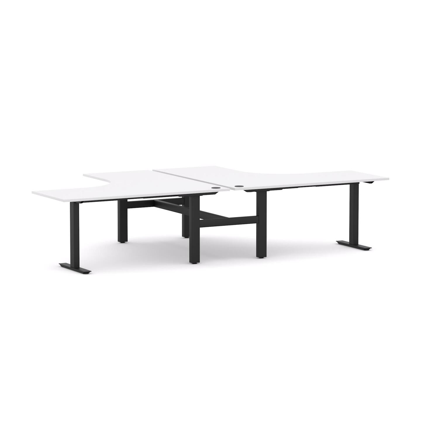 Agile Fixed Rectangle 2-Person 90° Workstation