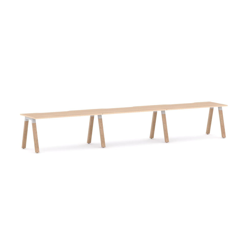 Plantation 3-Person Single-sided Desk Workstation