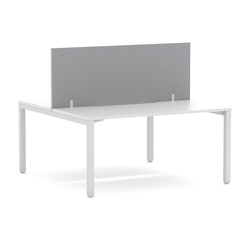 Axis 2 User Double-Sided Desks, 50x50mm Square Leg Design. Includes: Edge25 Screen