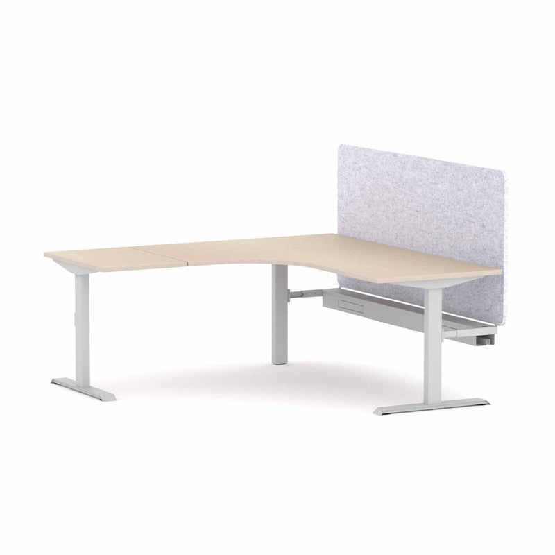 Klass Fixed 90Deg Workstation With AcoustiQ Screen