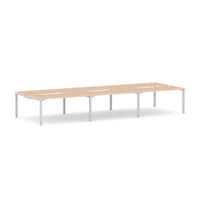 Axis Stretch 6-Person Double-sided Desk Workstation