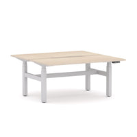 AgileMotion+ 3C/2M Electric Rectangle 2-Person Double-sided Desk Workstation