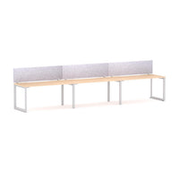 Anvil 3 User Single-Sided Desks, 50x50mm Triangular Loop Leg Design Includes: AcoustiQ Screen