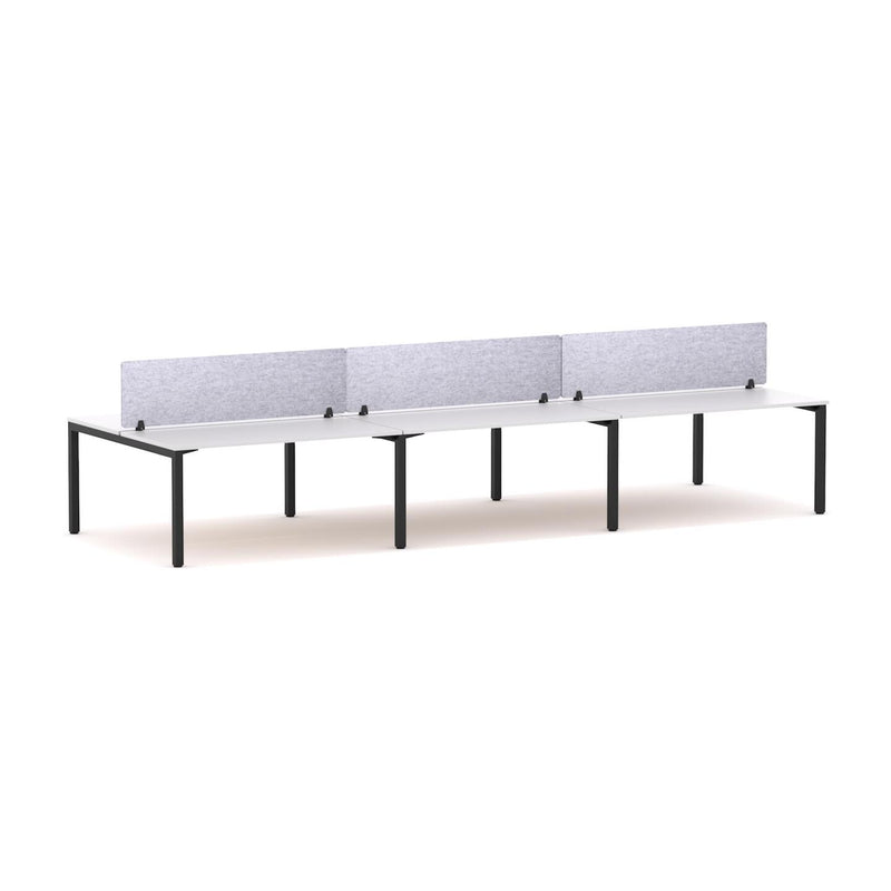 Axis 6 User Double-Sided Desks, 50x50mm Square Leg Design. Includes: AcoustiQ Screen