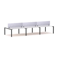 Axis 6 User Double-Sided Desks, 50x50mm Square Leg Design. Includes: AcoustiQ Screen