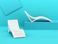 Slim Sunlounger with Cushion