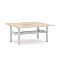 Agile Fixed Round 2-Person Double-sided Desk Workstation
