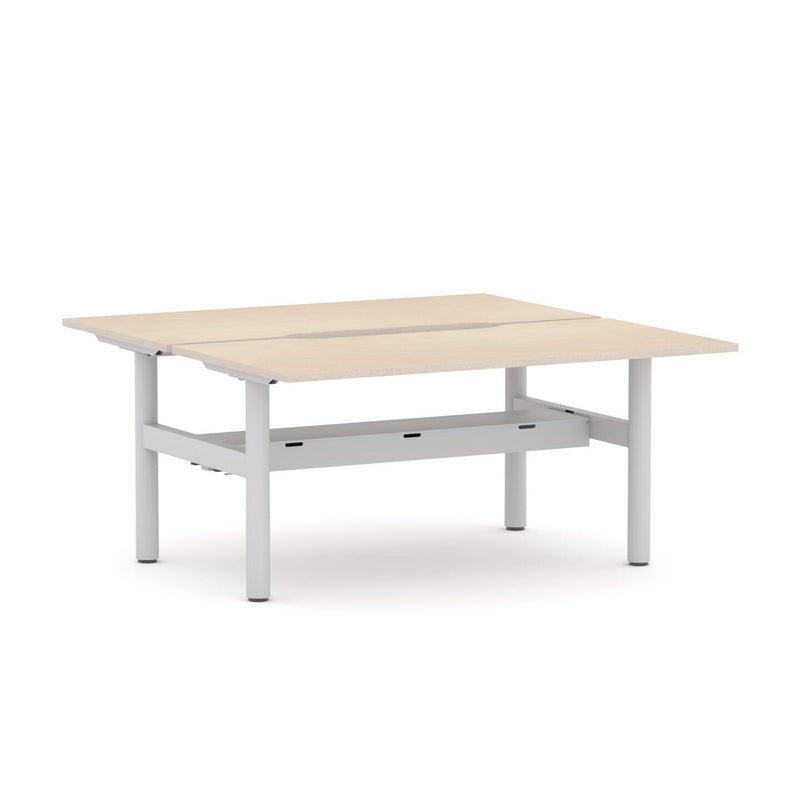 Agile Fixed Round 2-Person Double-sided Desk Workstation