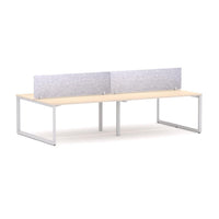 Anvil 4-Person Double-sided Desk Workstation Includes: AcoustiQ Screen
