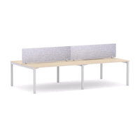 Axis 4 User Double-Sided Desks, 50x50mm Square Leg Design. Includes: AcoustiQ Screen