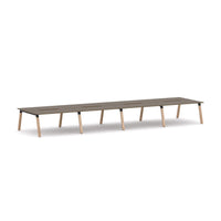 Plantation 8-Person Double-sided Desk Workstation