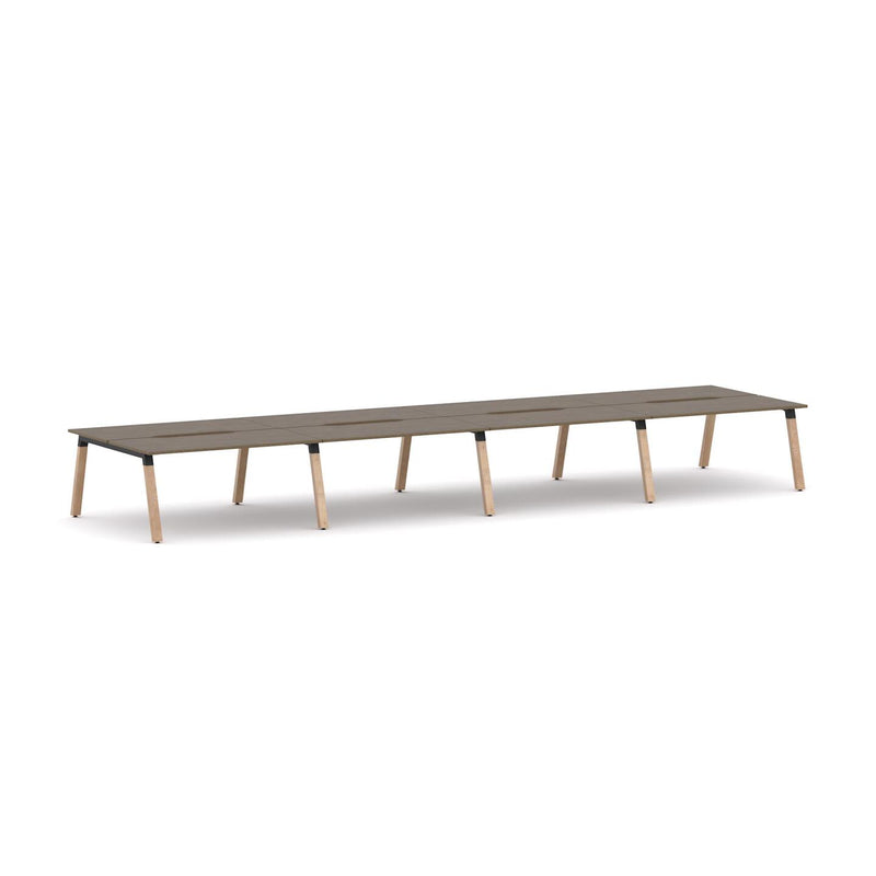 Plantation 8-Person Double-sided Desk Workstation