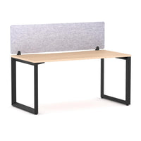 Anvil 1 User Single Desk, 50x50mm Triangular Loop Leg Design. Includes: AcoustiQ Screen