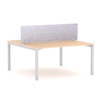 Axis 2 User Double-Sided Desks, 50x50mm Square Leg Design. Includes: AcoustiQ Screen