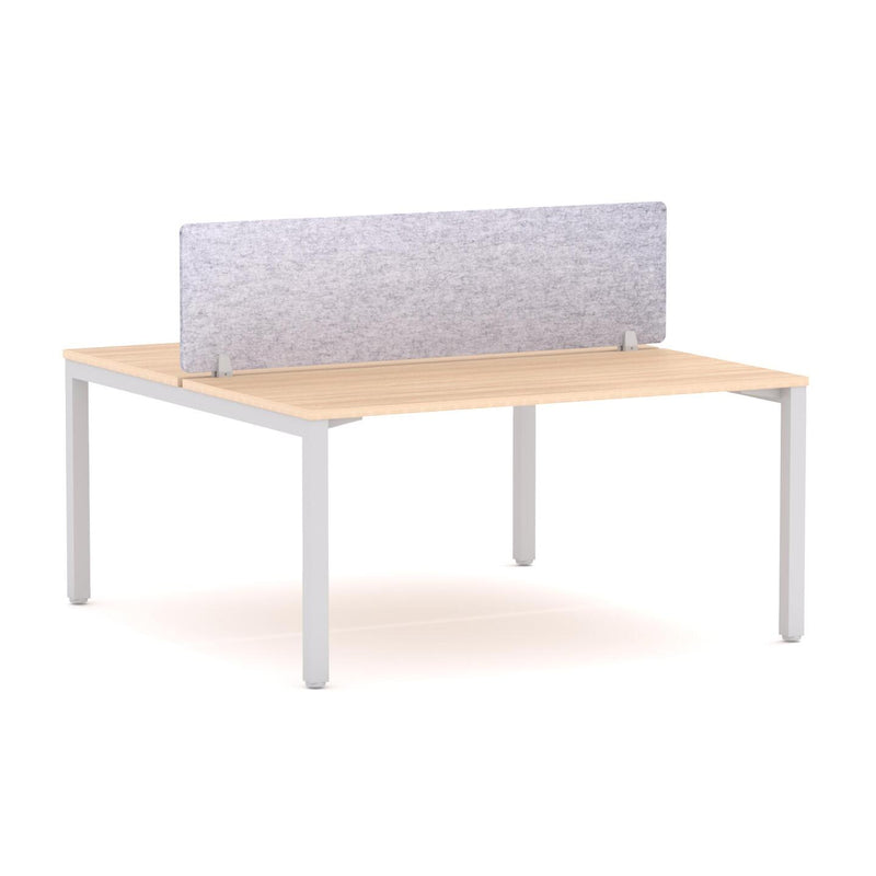 Axis 2 User Double-Sided Desks, 50x50mm Square Leg Design. Includes: AcoustiQ Screen
