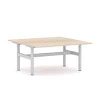 Agile Fixed Round 2-Person Double-sided Desk Workstation
