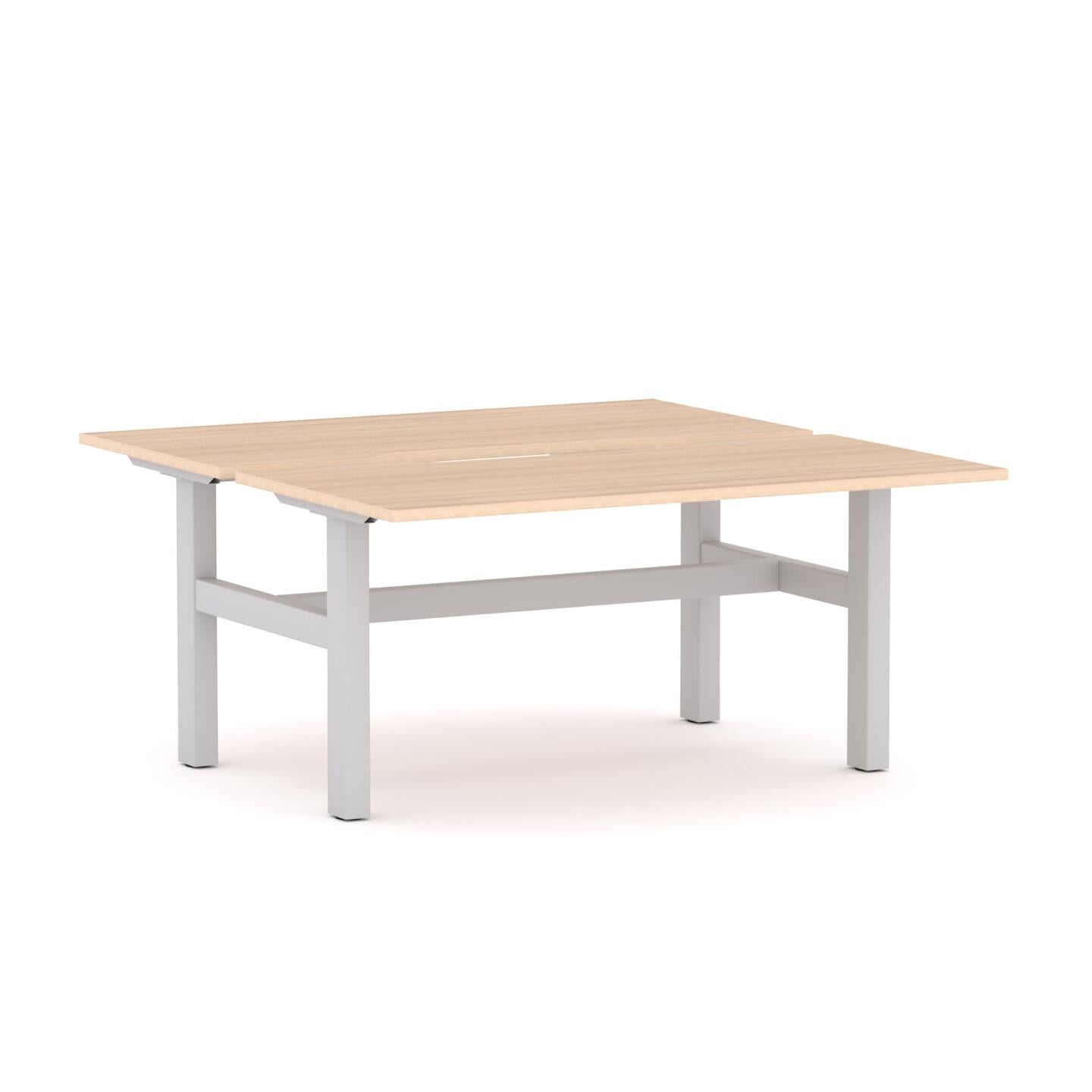Agile Fixed Rectangle 2-Person Double-sided Desk Workstation