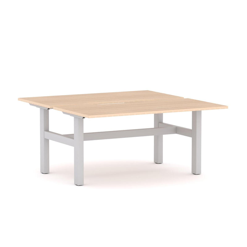 Agile Fixed Rectangle 2-Person Double-sided Desk Workstation