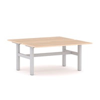 Agile Fixed Rectangle 2-Person Double-sided Desk Workstation