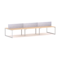 Anvil 6-Person Double-sided Desk Workstation Includes: AcoustiQ Screen