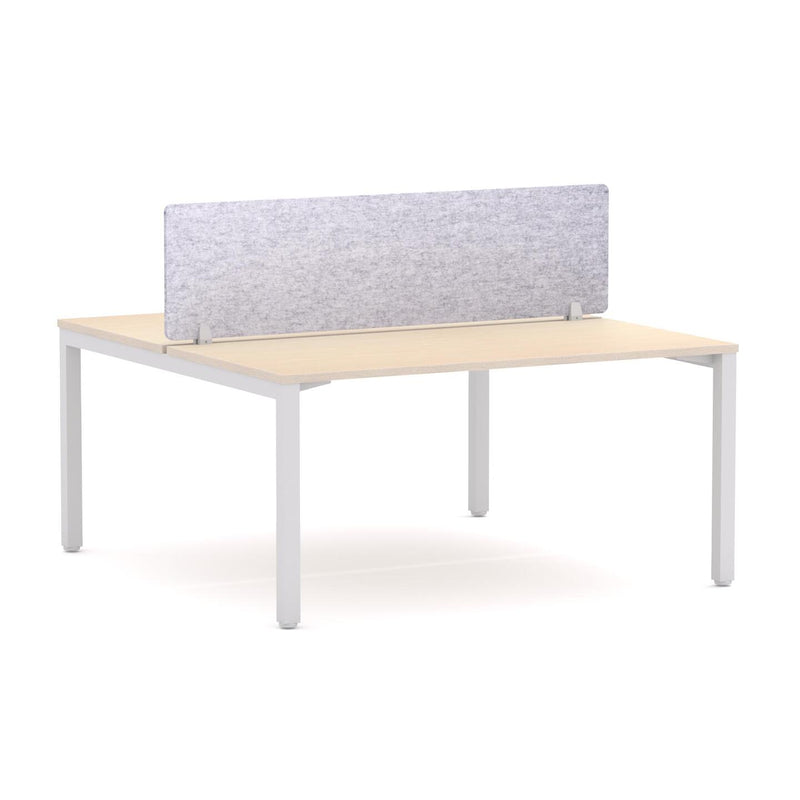 Axis 2 User Double-Sided Desks, 50x50mm Square Leg Design. Includes: AcoustiQ Screen