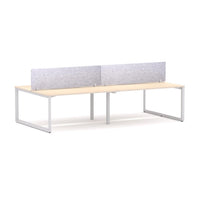 Anvil 4-Person Double-sided Desk Workstation Includes: AcoustiQ Screen