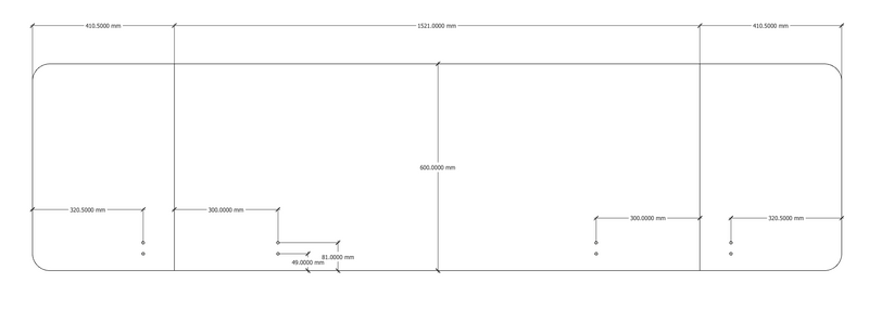 Acouline Double End Wrap 3 Quarter Screen - 90 Deg. Fold