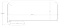Acouline Slide On Desk Screen - Bloc Cut