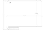Acouline Slide On Desk Screen - Bloc Cut