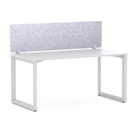Anvil 1 User Single Desk, 50x50mm Triangular Loop Leg Design. Includes: AcoustiQ Screen