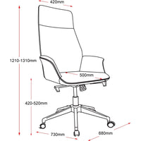 Accord Leather High Back Chair