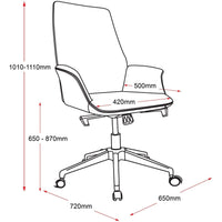 Accord Leather Medium Back Chair