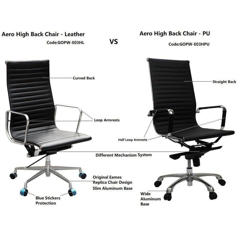 Aero Leather High Back Chair