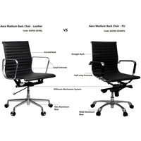 Aero Leather Mid Back Chair
