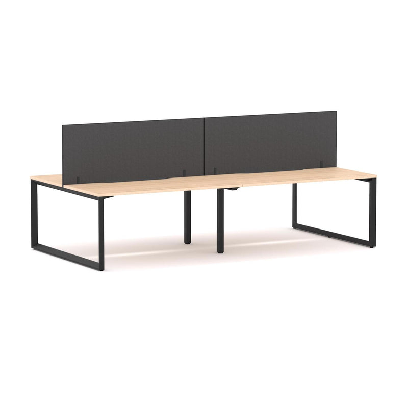 Anvil 4-Person Double-sided Desk Workstation Includes: Edge25 Screen