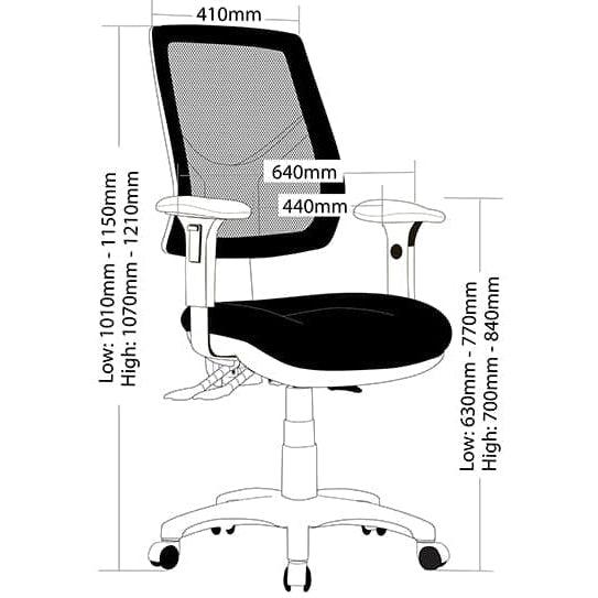 Avoca 3 Lever Mesh Back Task Chair