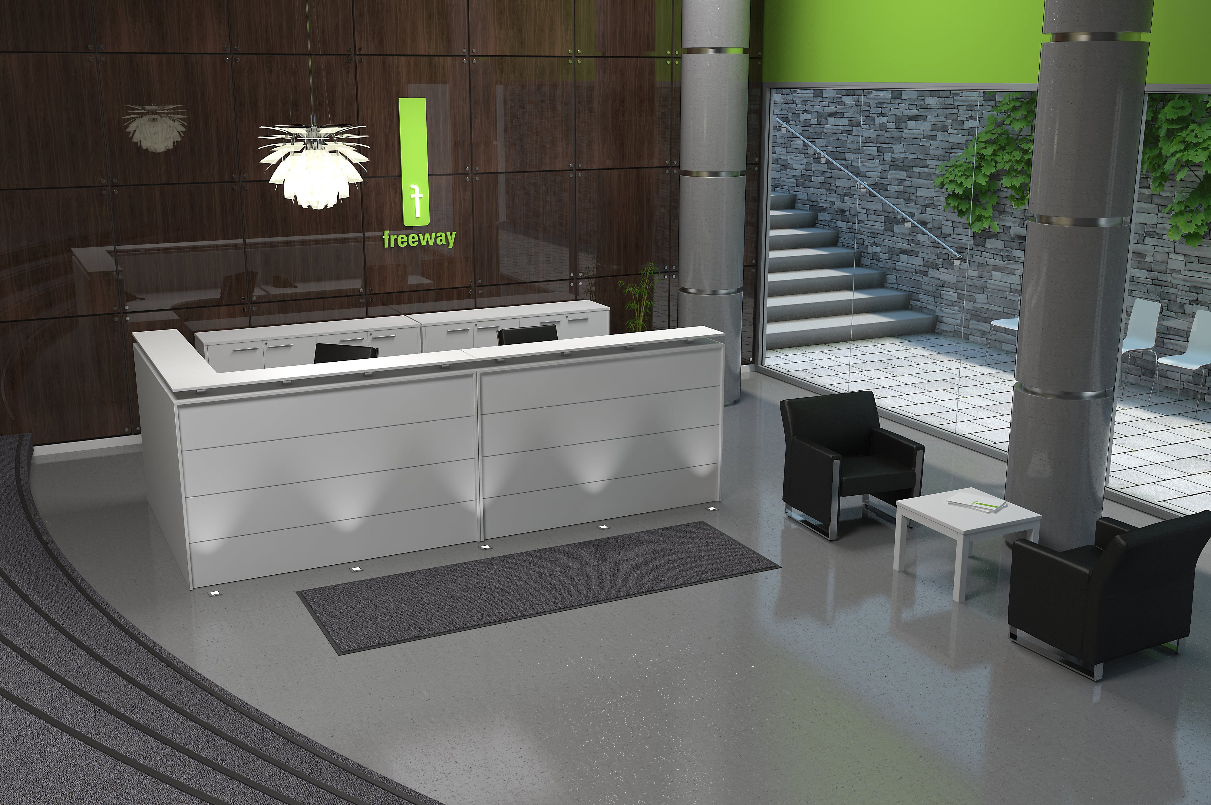 Reception Side Couinter Axis Corner Reception Counter with Poptop