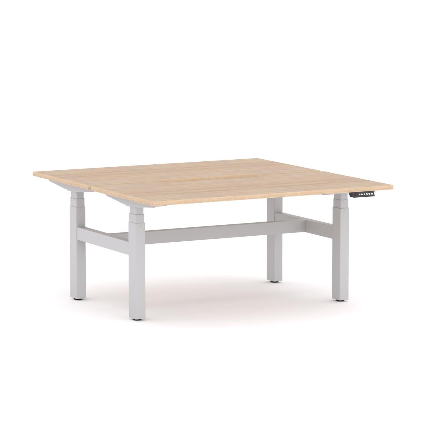 AgileMotion+ 3C/2M Electric Rectangle 2-Person Double-sided Desk Workstation