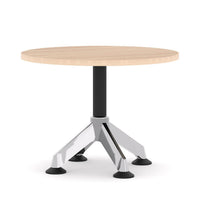 Modulus Coffee Table Single Post 4-Star PedestalPoles with Polished Alloy Feet