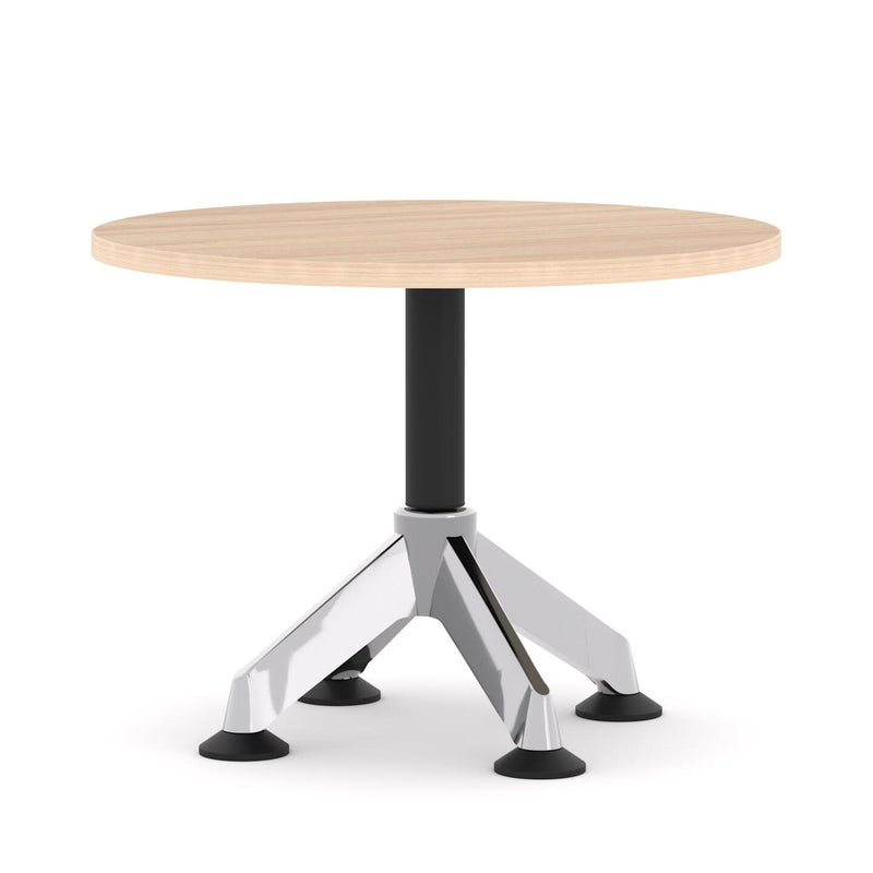 Modulus Coffee Table Single Post 4-Star PedestalPoles with Polished Alloy Feet
