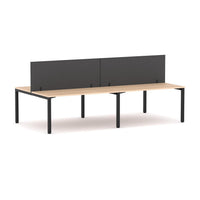 Axis 4 User Double-Sided Desks, 50x50mm Square Leg Design. Includes: Edge25 Screen