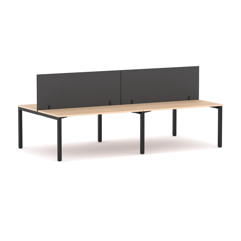 Axis 4 User Double-Sided Desks, 50x50mm Square Leg Design. Includes: Edge25 Screen