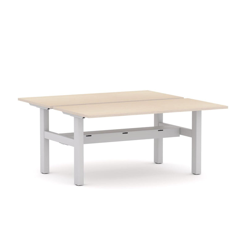 Agile Fixed Rectangle 2-Person Double-sided Desk Workstation