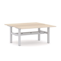 Agile Fixed Rectangle 2-Person Double-sided Desk Workstation