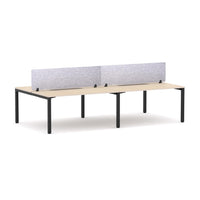 Axis 4 User Double-Sided Desks, 50x50mm Square Leg Design. Includes: AcoustiQ Screen